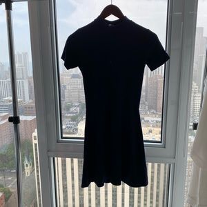 Reformation navy blue short sleeve mini dress